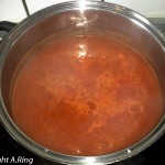 Tomaten Einkochen bis der Ketchup fertig ist