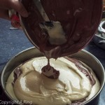 Marmorierter Käsekuchen - Schokoladen Käsekuchen die Füllung